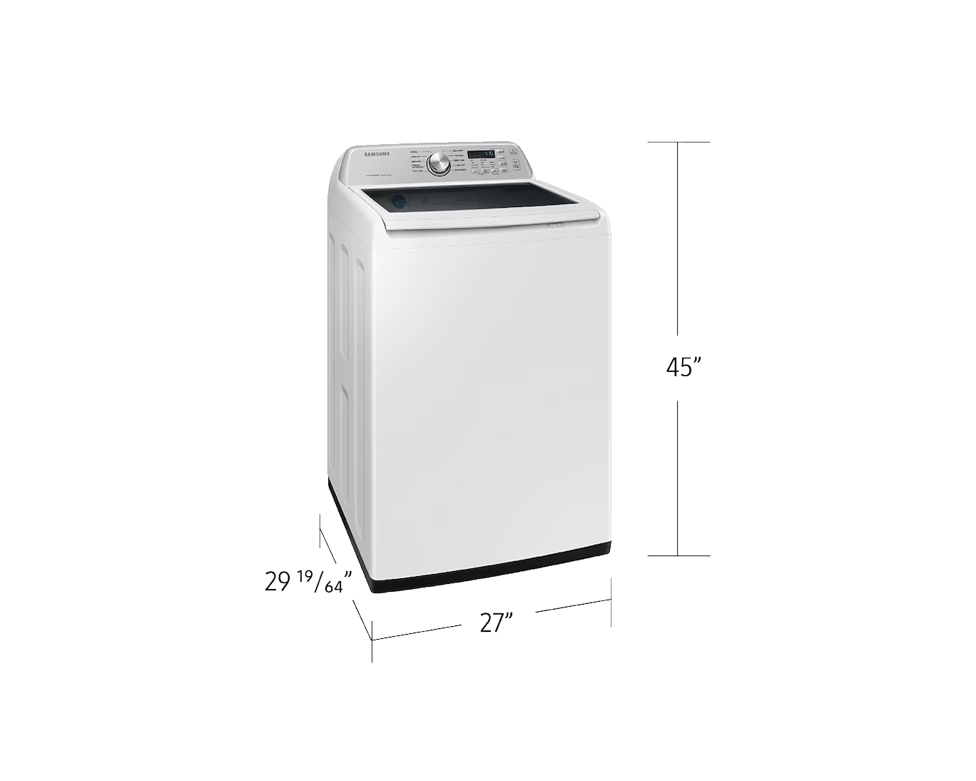 Laveuse à chargement vertical Agitateur ActiveWave | Jet d’eau actif 5,3 pi³ Verre blanc