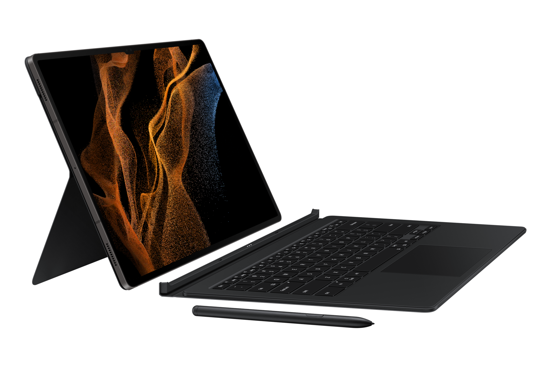キーボード Galaxy Tab S8 Ultra Book Cover Keyboard Samsung Galaxy Keyboard Cover Black - Works with Tab S8