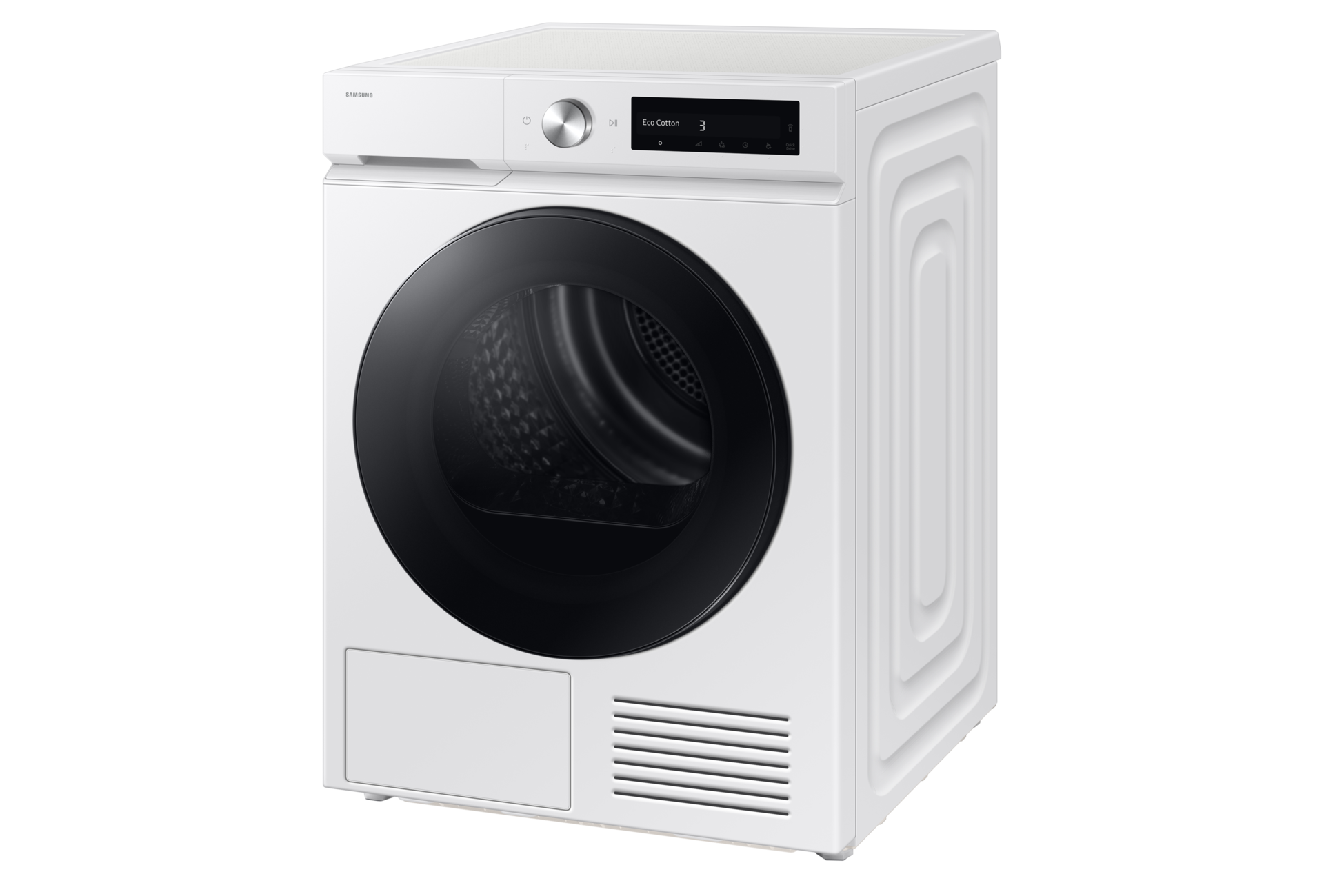 Laundry Dryer with A Energy Efficiency Rating_ R-Perspective White 