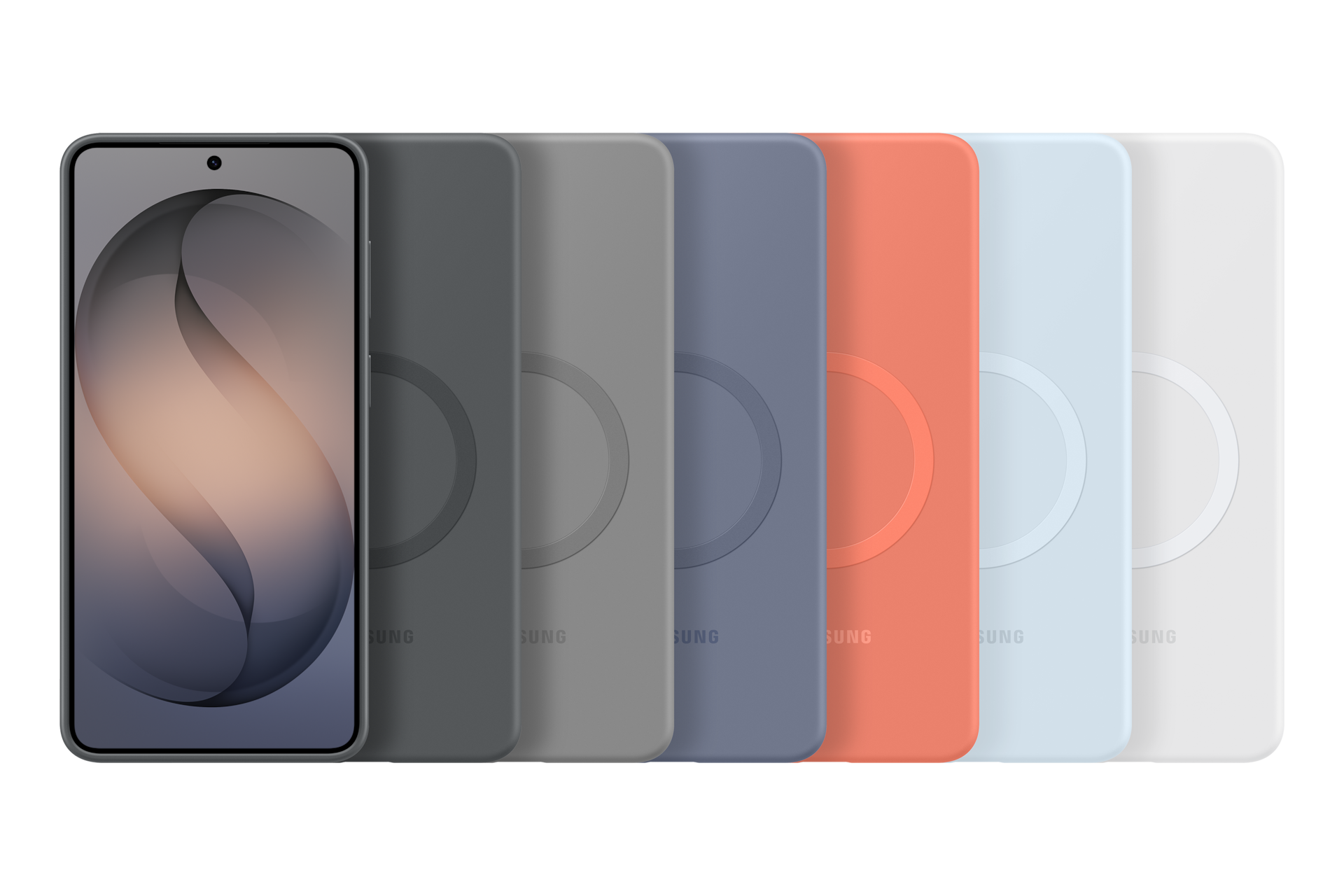Galaxy S26+ Silicone Magnet Case Set-Cut Light Blue 