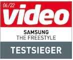 video, Testsieger, Ausgabe 06/22, zum Samsung The Freestyle (SP-LSP3), Vergleichstest (im Test: SPLSP3, XGIMI Halo+).