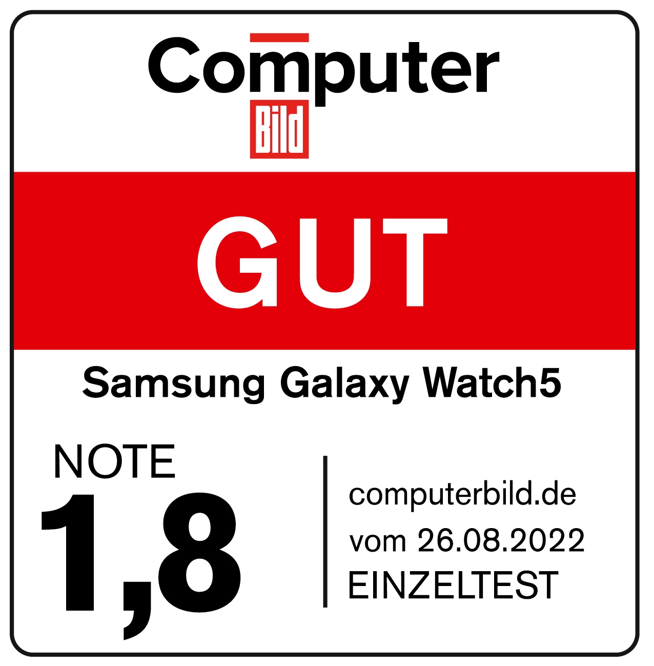 Computer Bild, gut (1,8)