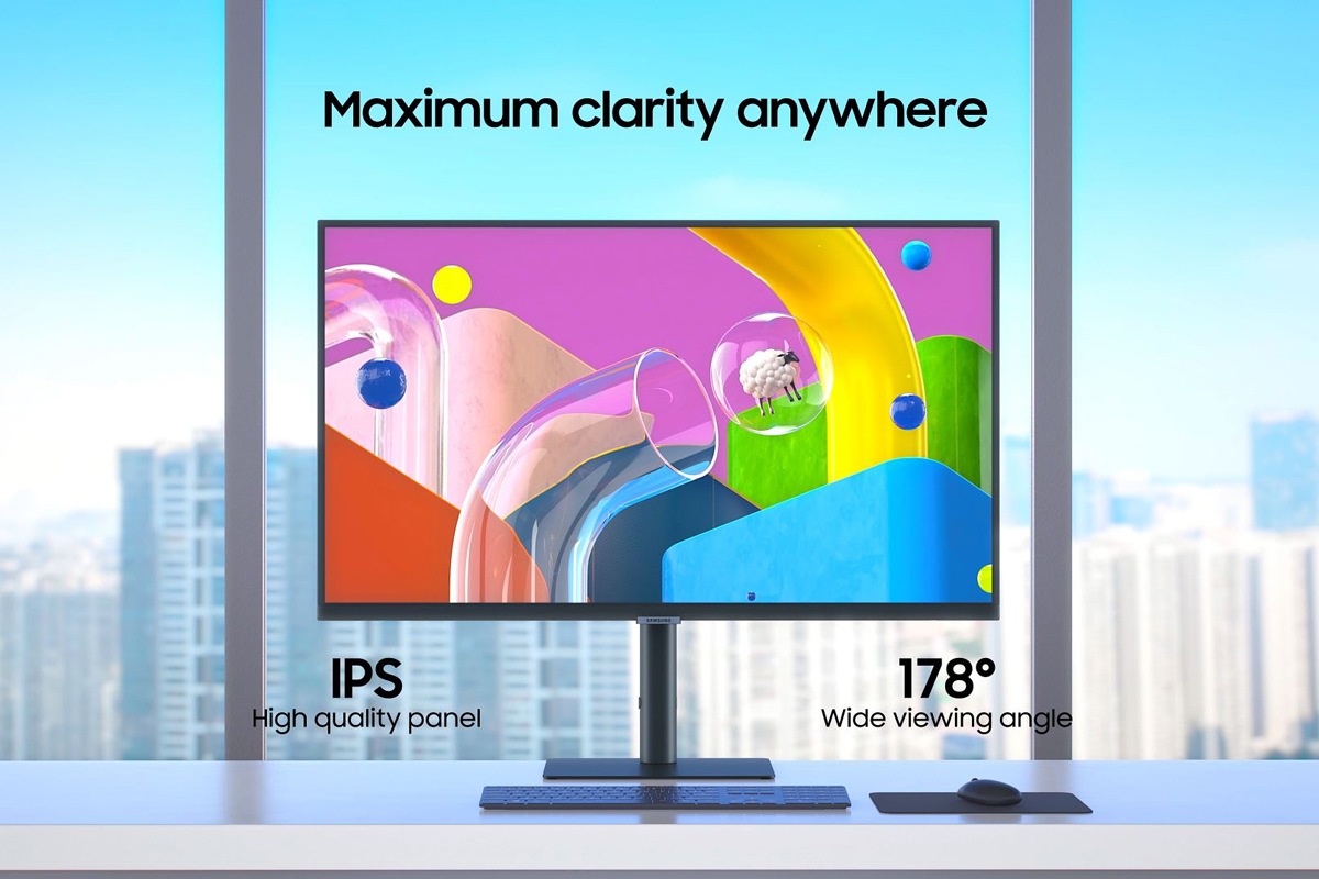 Das IPS-Panel liefert eine kristallklare Farbqualität und einen weiten Blickwinkel von 178°.
