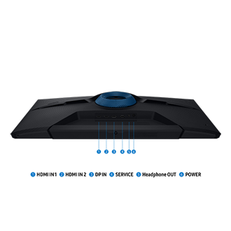 27"/32" Odyssey G5 G51F QHD 180Hz Gaming Monitor Detail-Connectivity Black 