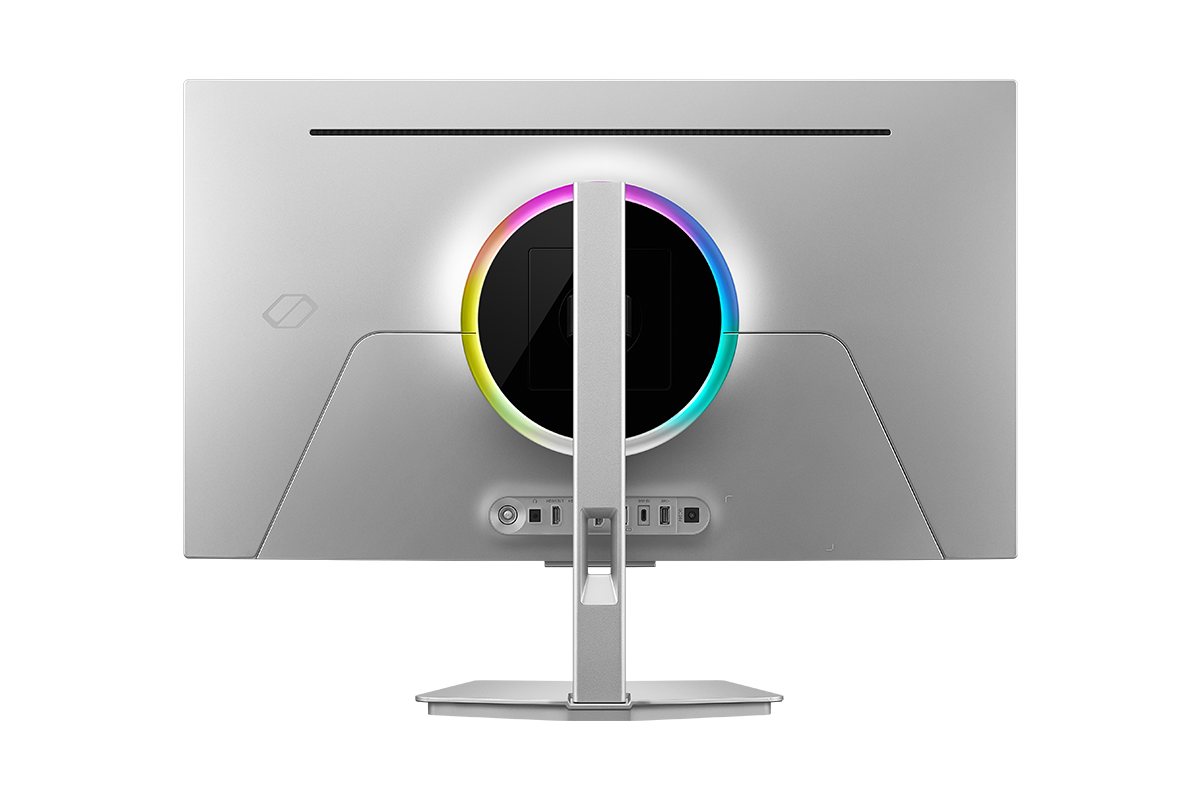 Rückseite des 32-Zoll-Modells Samsung Odyssey OLED G8.