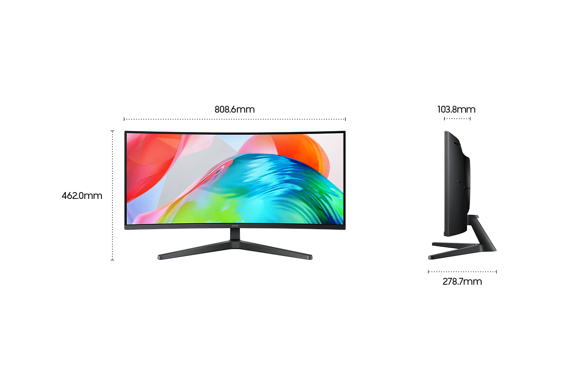 34“ ViewFinity S55GH UWQHD Tilt1 Black 