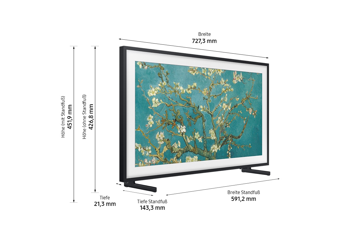 Abmessung des Samsung The Frame 