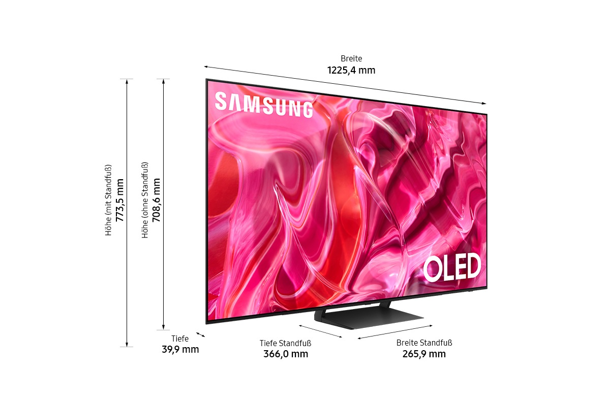 Dimension Image Samsung OLED S90C avec Simple Plus Metal Stand
