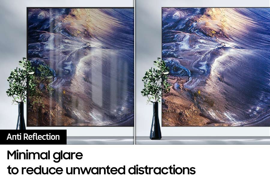 Neo QLED TV QN90C with Anti Reflection screen displays clear image