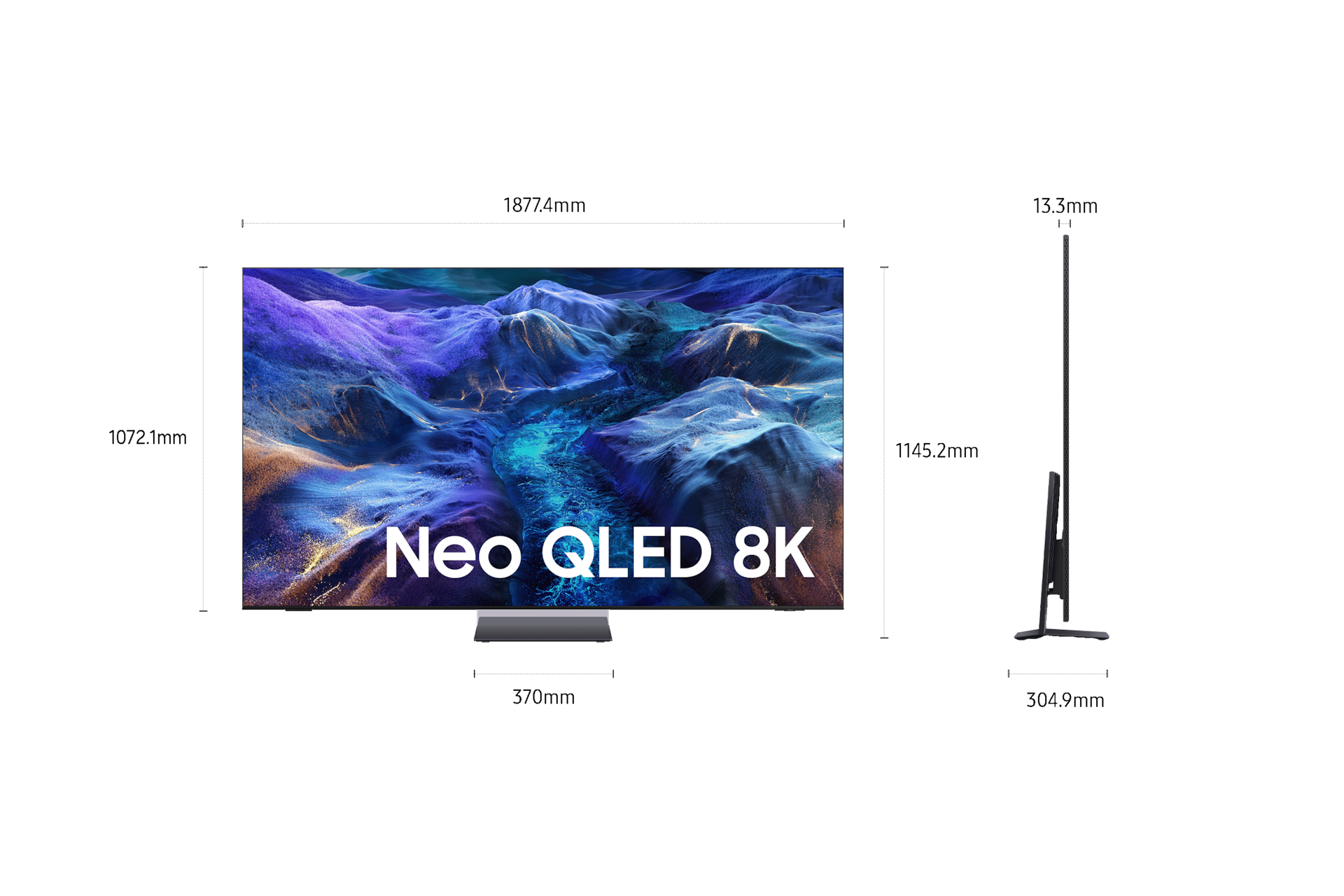 Seitenansicht des Neo QLED QN990H.