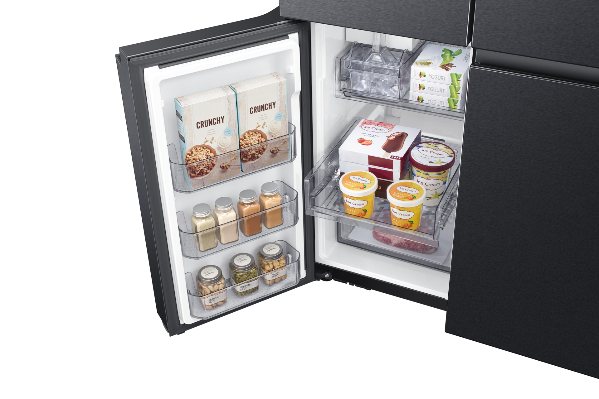 freezer-sliding-shelf-detail Black