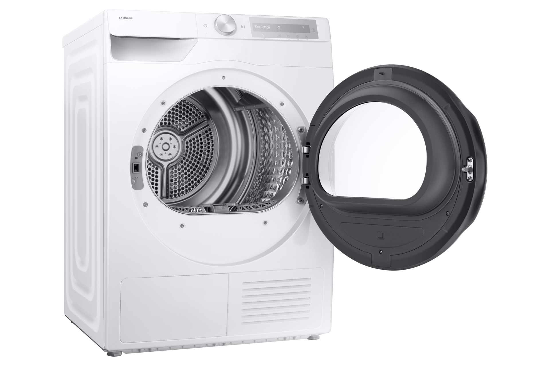 DV6000D Dryer with A Energy Efficiency Rating and AI Dry+ L-Perspective-Open White 