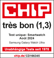 CHIP, Très bien, publié le 12.08.2024 sous http://chip.de/CD166345 Samsung Galaxy Watch Ultra, Test individuel.