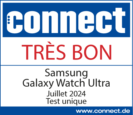 Connect, très bien, publié le 25.07.2024 sous http://connect.de, Samung Galaxy Watch Ultra, test individuel.