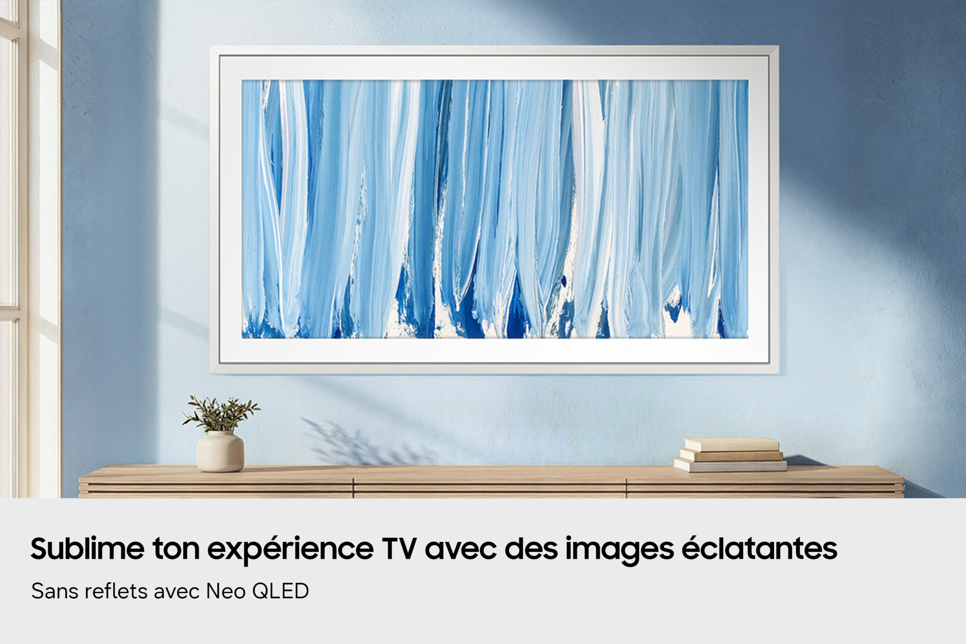 {size"} The Frame Pro LS03HW 4K Samsung Vision AI Smart TV (2026) Front2 Black Modern Frame Design with Wireleess One Connect