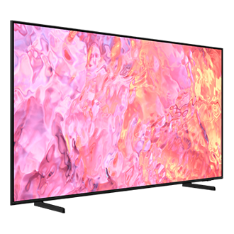 perspective gauche  téléviseur Samsung QLED – Black