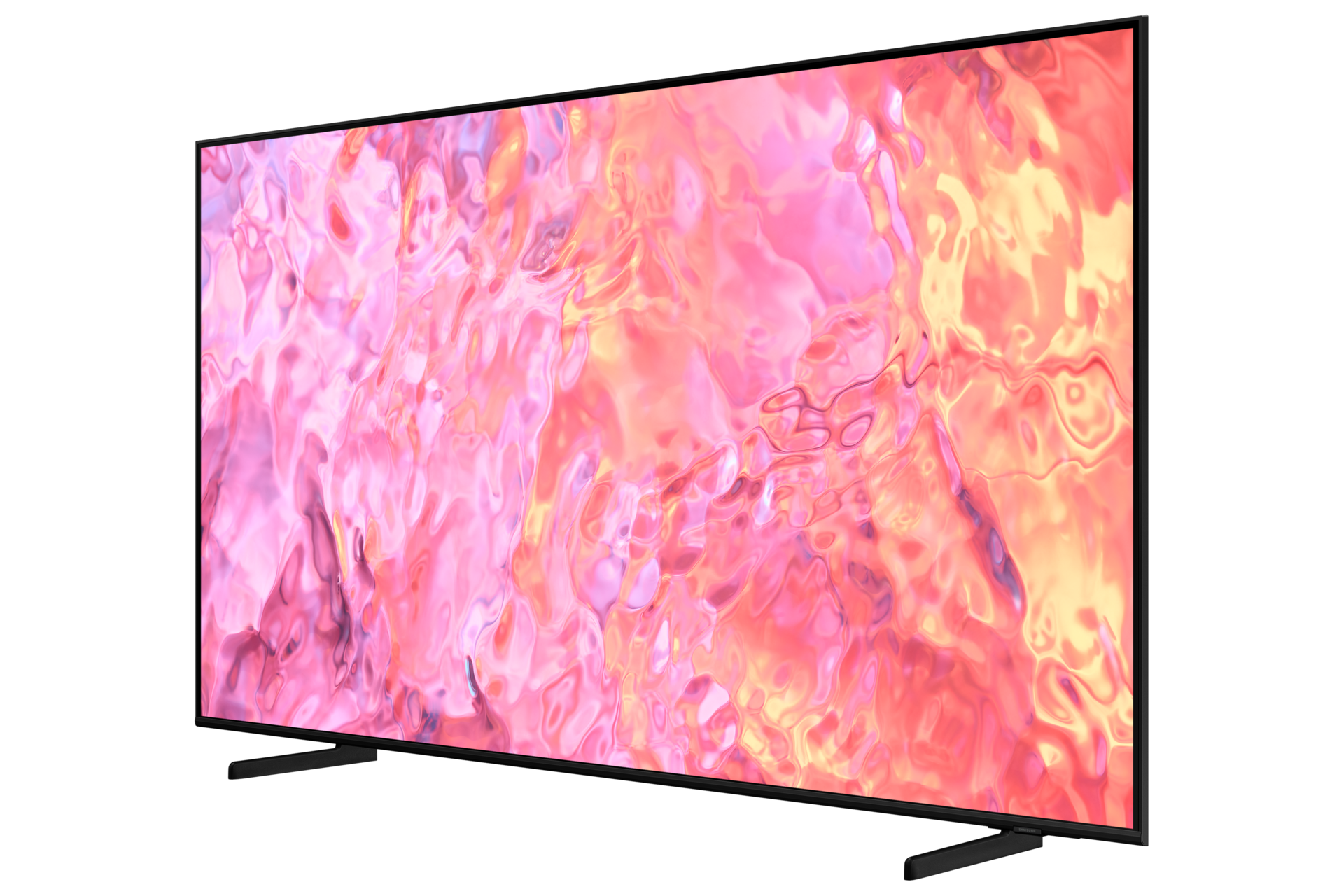 perspective droit téléviseur Samsung QLED – Black