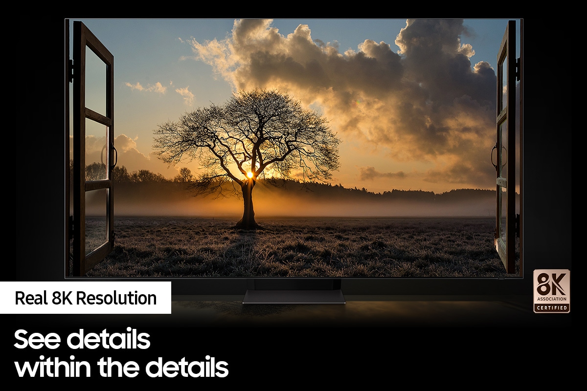 Apresenta resolução real de 8k