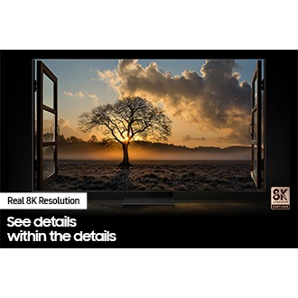 Apresenta resolução real de 8k
