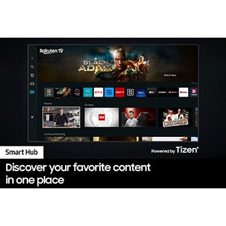 Un téléviseur QLED Q70C offre une grande diversité de services et contenus OTT.