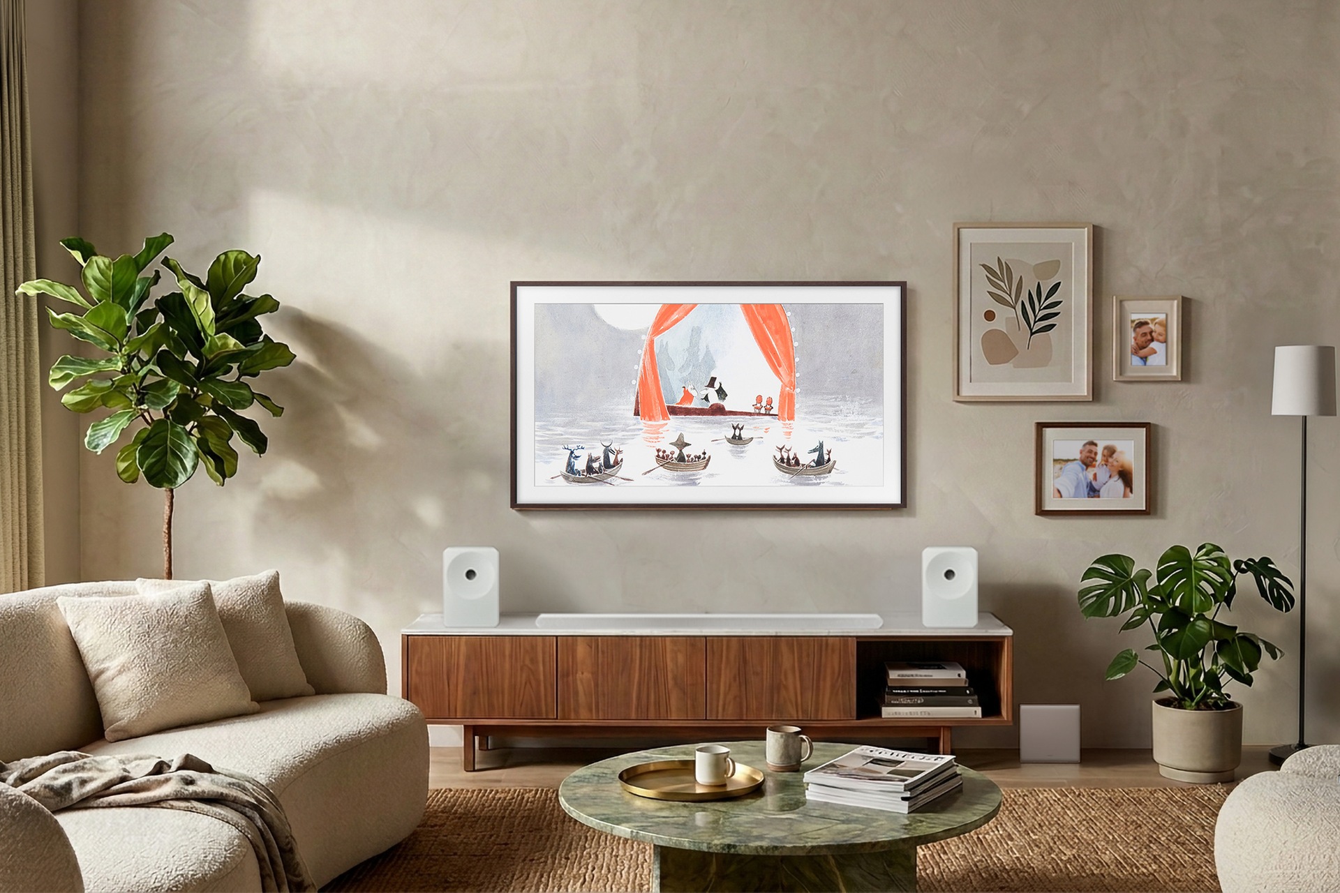 {size"} The Frame Pro LS03HW 4K Samsung Vision AI Smart TV (2026) R-Side1 Black Modern Frame Design with Wireleess One Connect