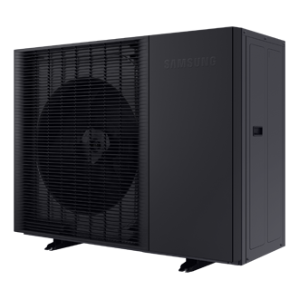EHS Mono HT Quiet_AE140BXYDGG with Leaving Water Temperature of up to 70°C R-Perspective Black 