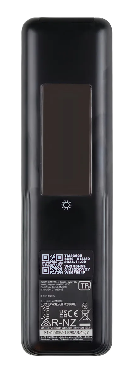 Control remoto Negro Televisor/Pantalla (Repuesto) Black