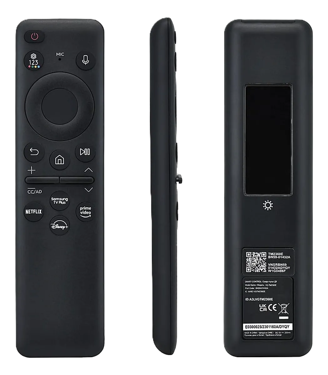 Control remoto Negro Televisor/Pantalla (Repuesto) Black