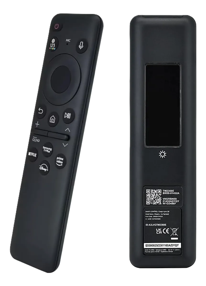 Control remoto Negro Televisor/Pantalla (Repuesto) Black