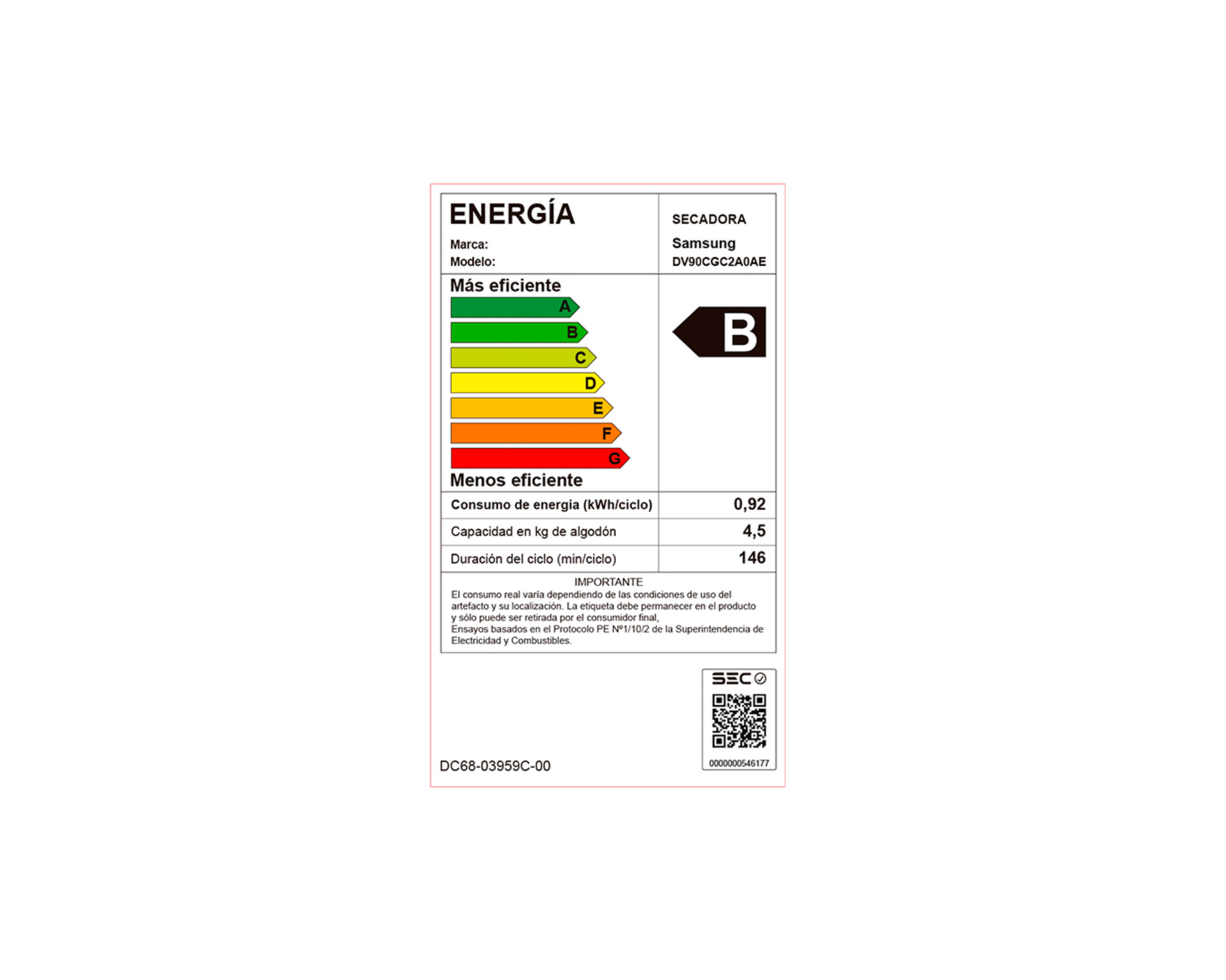 Secadora 9kg Bomba de Calor con SmartThings Blanco