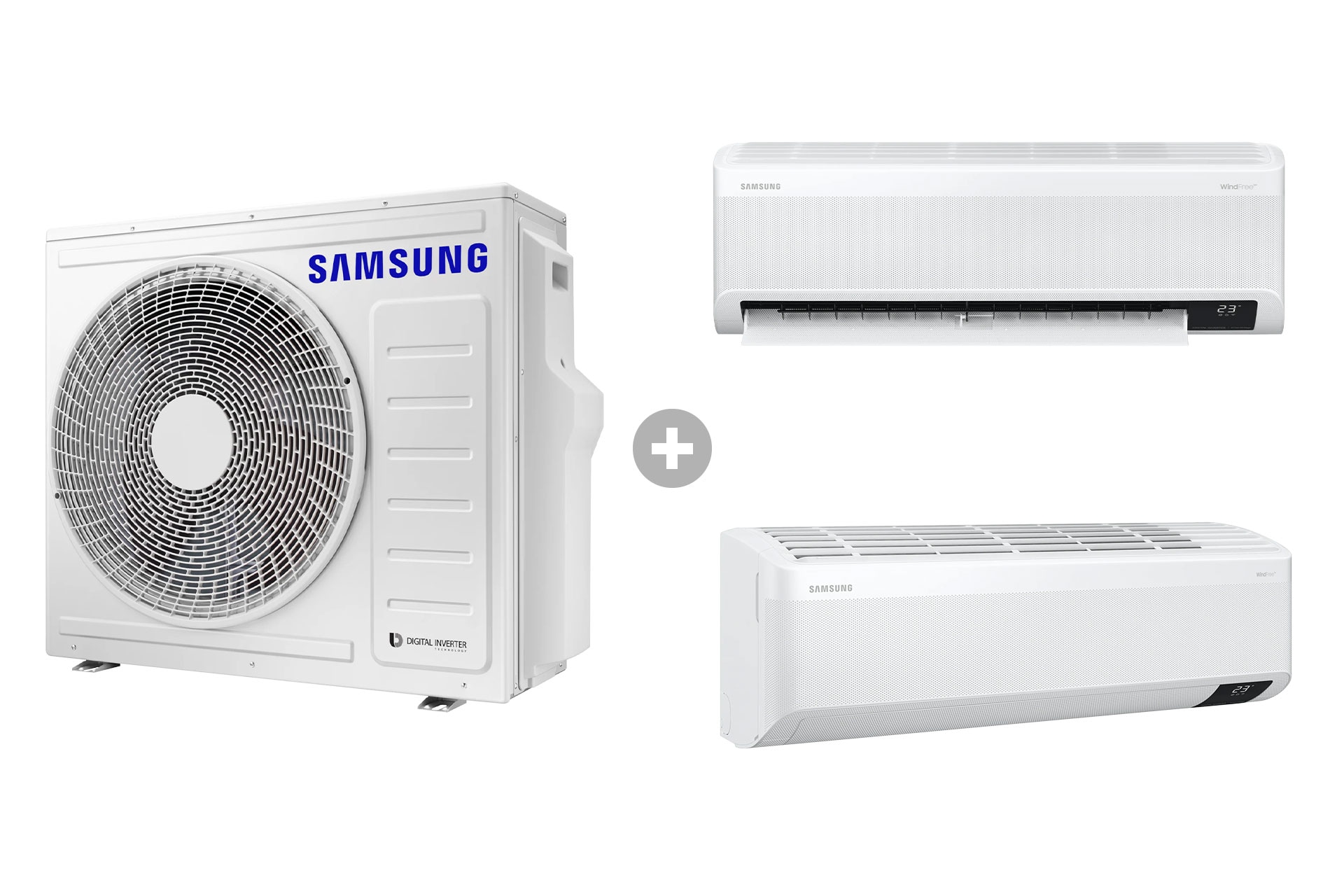 Samsung Multi Split Wind-Free, Inverter, Frío & Calor 2 x 9000 + 1 x 12000 Btu/hr - Transparente · F-AJ25J35AJ68