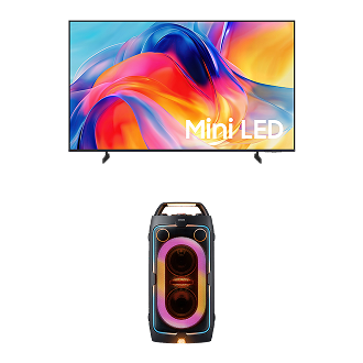 50" Mini LED M75H 4K Samsung Vision AI Smart TV (2026) + Sound Tower MX-ST40F 160W Party Speaker 50"
