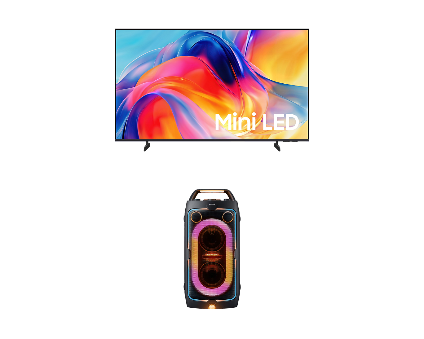 55" Mini LED M75H 4K Samsung Vision AI Smart TV (2026) + Sound Tower MX-ST40F 160W Party Speaker 55"