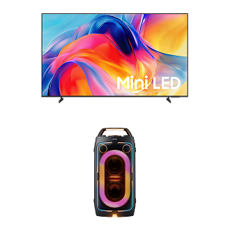 65" Mini LED M75H 4K Samsung Vision AI Smart TV (2026) + Sound Tower MX-ST40F 160W Party Speaker 65"