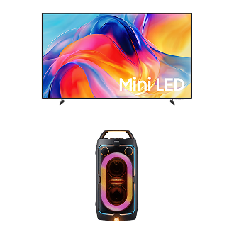 75" Mini LED M75H 4K Samsung Vision AI Smart TV (2026) + Sound Tower MX-ST40F 160W Party Speaker 75"