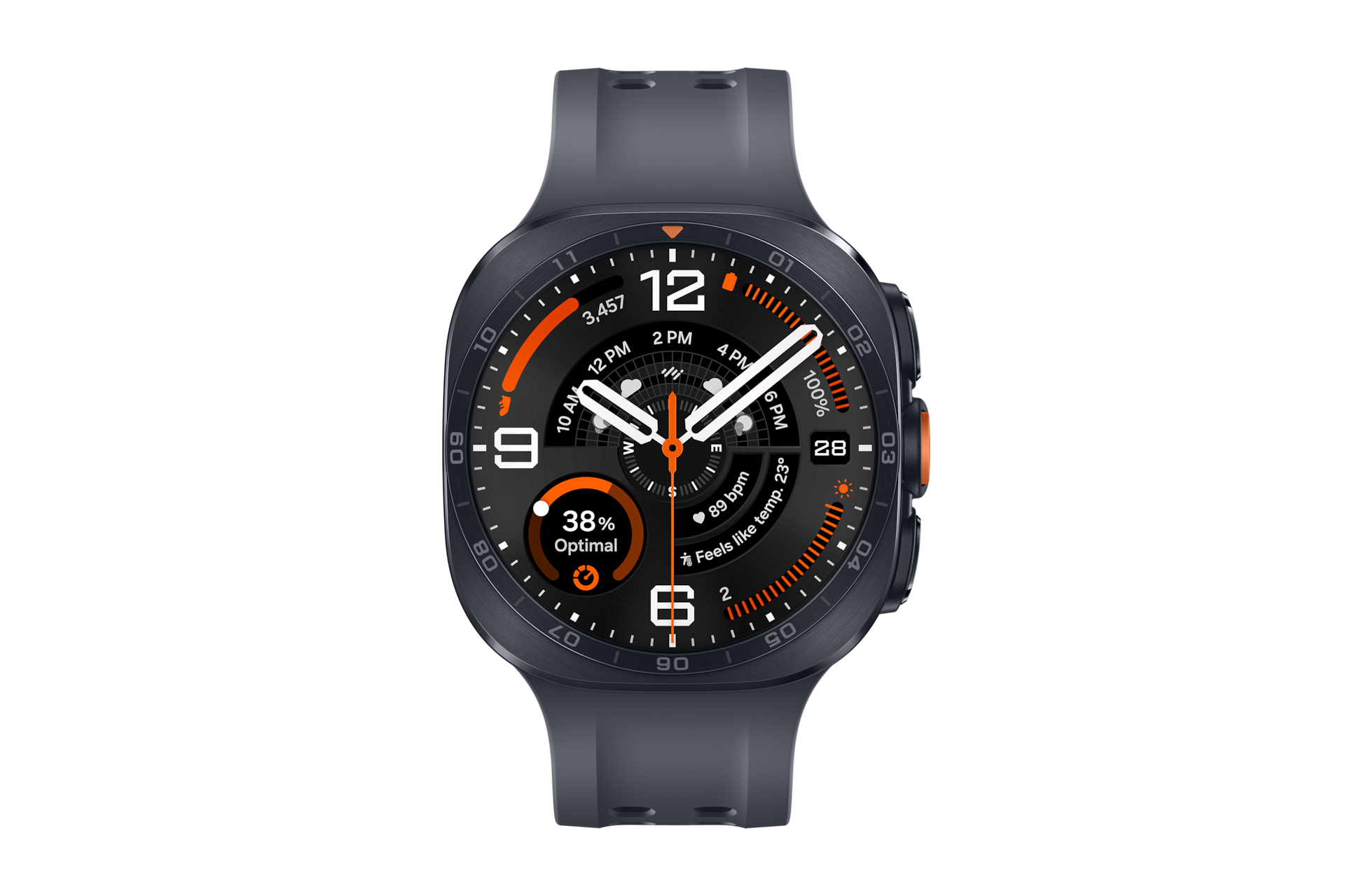 Galaxy Watch Ultra2 Front2 Titanium Gray 