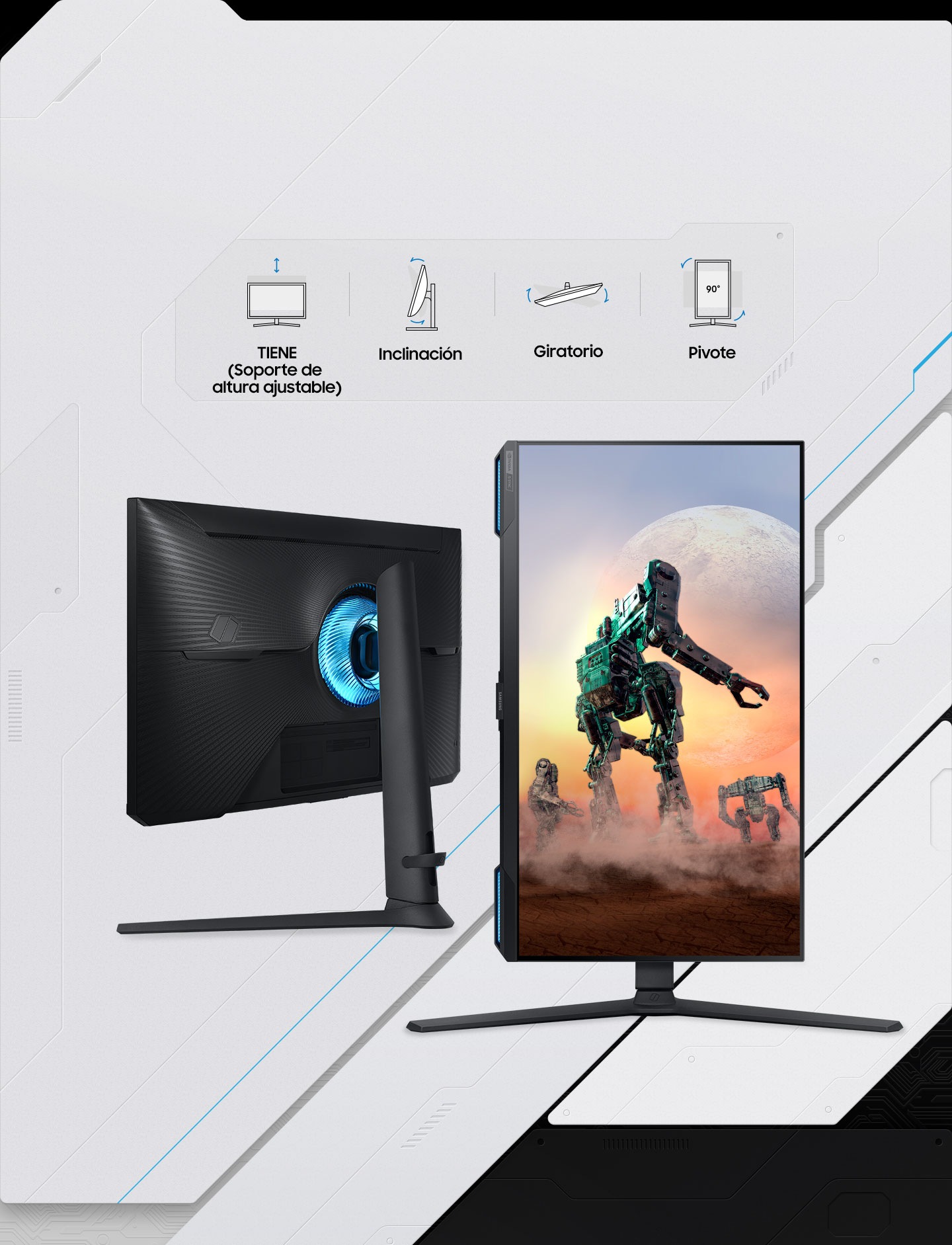 Samsung Odyssey G7 28″ LS28BG700ELXZS PC 81,3 cm 3840 x 2160 Pixeles 4K UHD LeD Negro | Monitor Gamer | Plano | Monitores Gamer