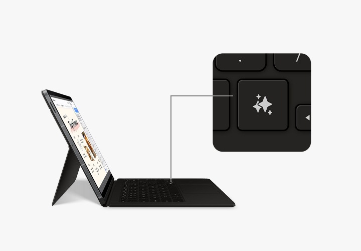 Business | Galaxy Tab S10 FE+ Book Cover Keyboard — AI Key | EF