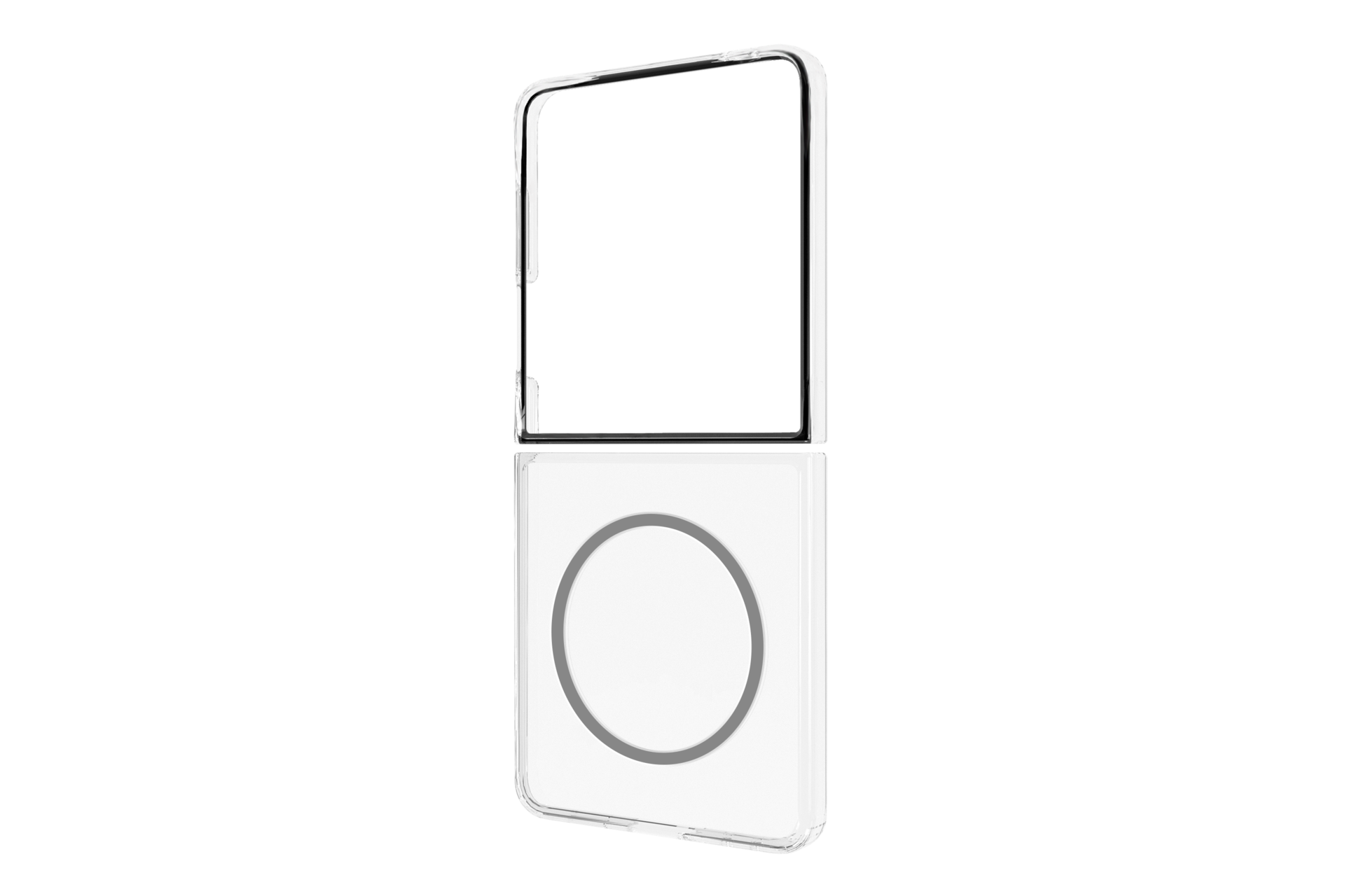 Galaxy Z Flip7 Clear Magnet Case Side Transparent 