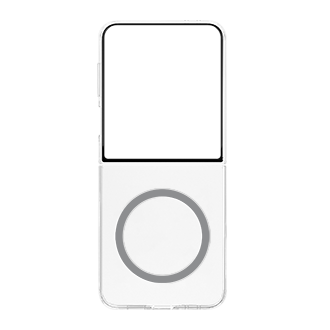 Galaxy Z Flip7 Clear Magnet Case Front Transparent 