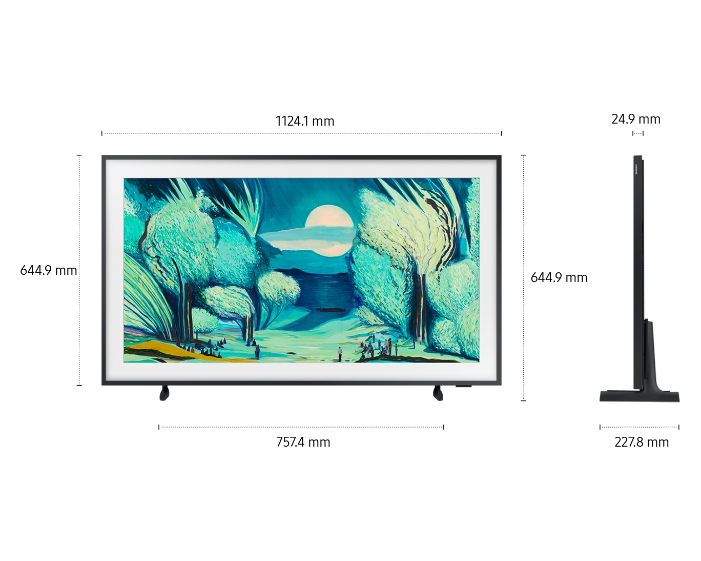 50" The Frame LS03F QLED 4K Art Mode Vision AI Smart TV (2025) Black