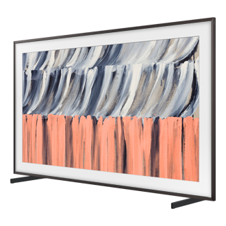 {size} The Frame LS03HE 4K Samsung Vision AI Smart TV (2026) R-Perspective1-with-bezel-Amber-Blown Black 