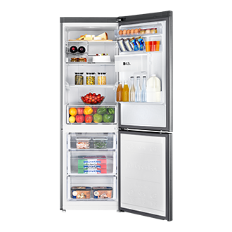 Refrigerador Bottom Freezer Con Dispensador 338 lt Front-Open-With-Food Silver 