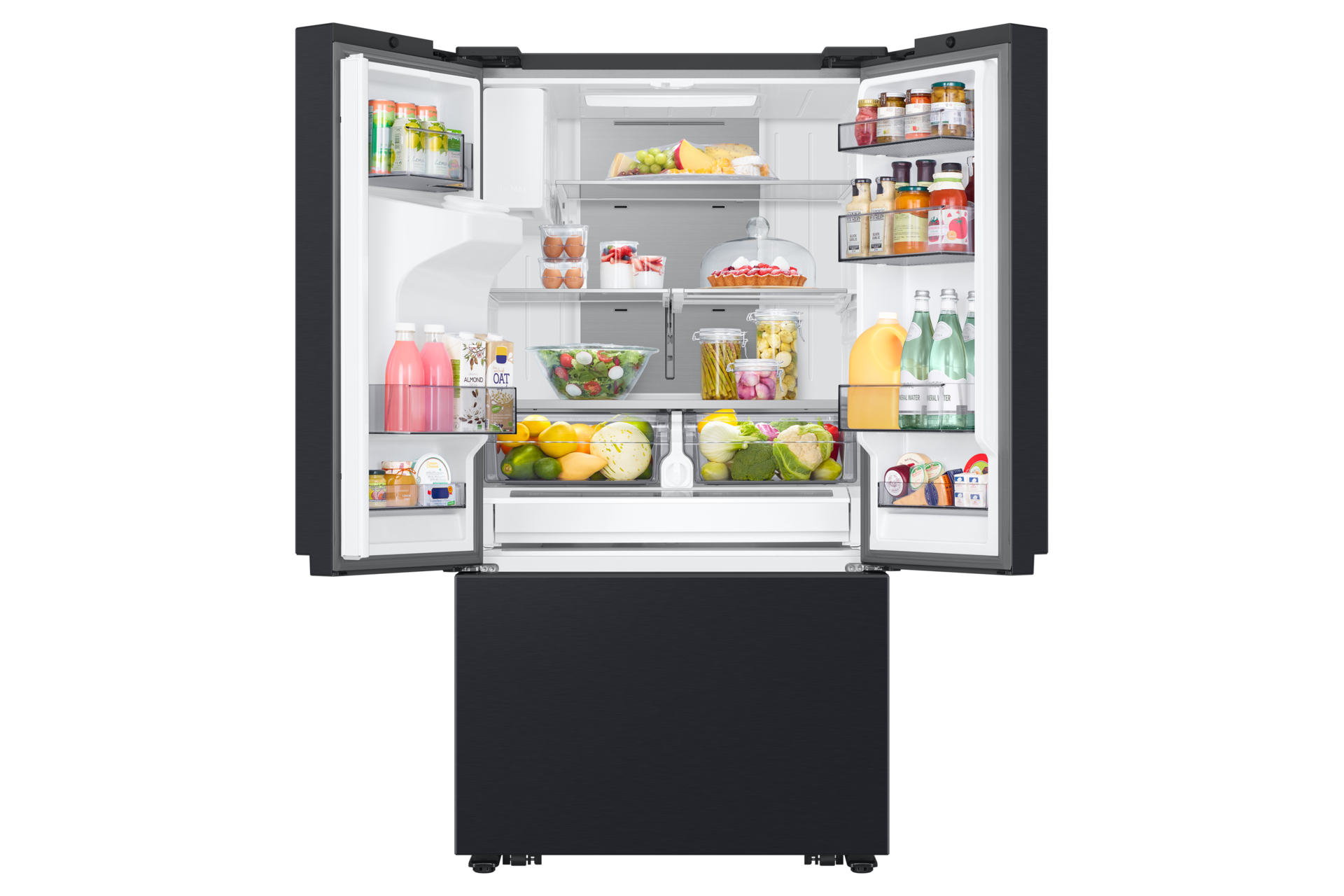 Refrigerador French Door Con Dispensador 719 lt Front-Open-With-Food Black 