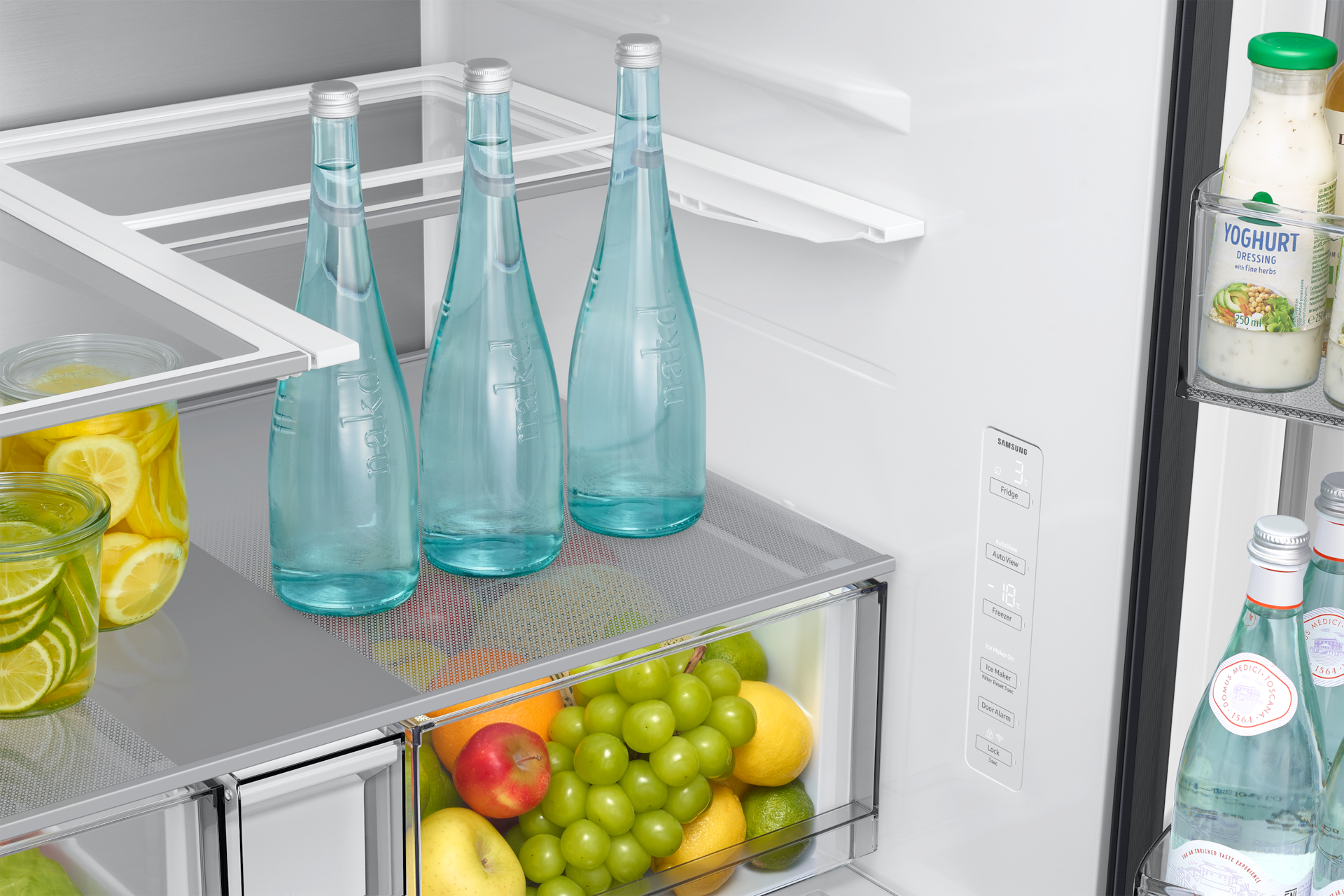 FDR Refrigeraotr RF80H36_RF80H30JDTEM Auto View 836L Slide-in-Shelf-Food Black 