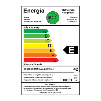 Refrigerador French Door 836L Autoview Negro Energy label