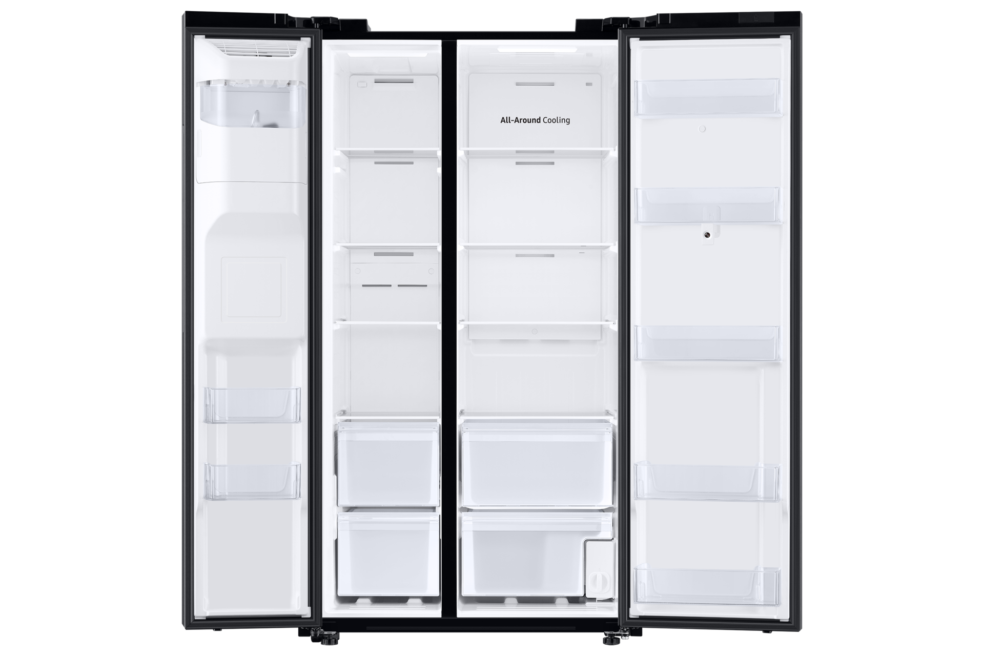 Refrigerador Side By Side Family Hub 608 lt Front-Open-Without-Food Black 