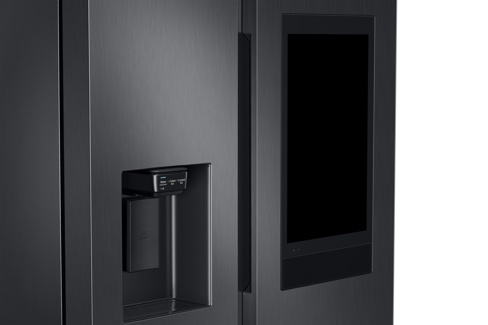 Refrigerador Side By Side Family Hub 608 lt Detail-Flat-Door Black 