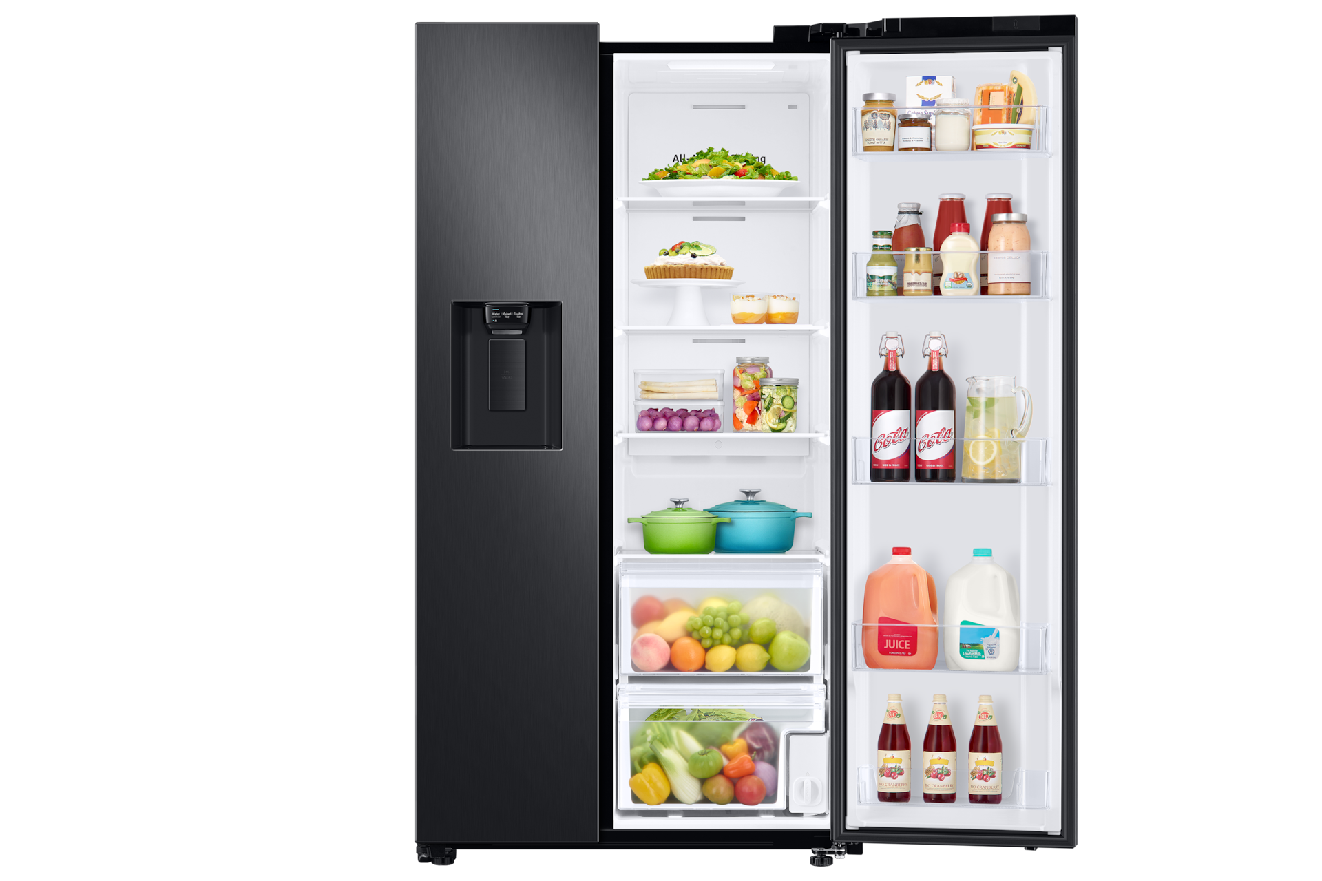 RS5300T SBS with Large Capacity,22 cu.ft Front-Open-With-Food2 Ebony Black 