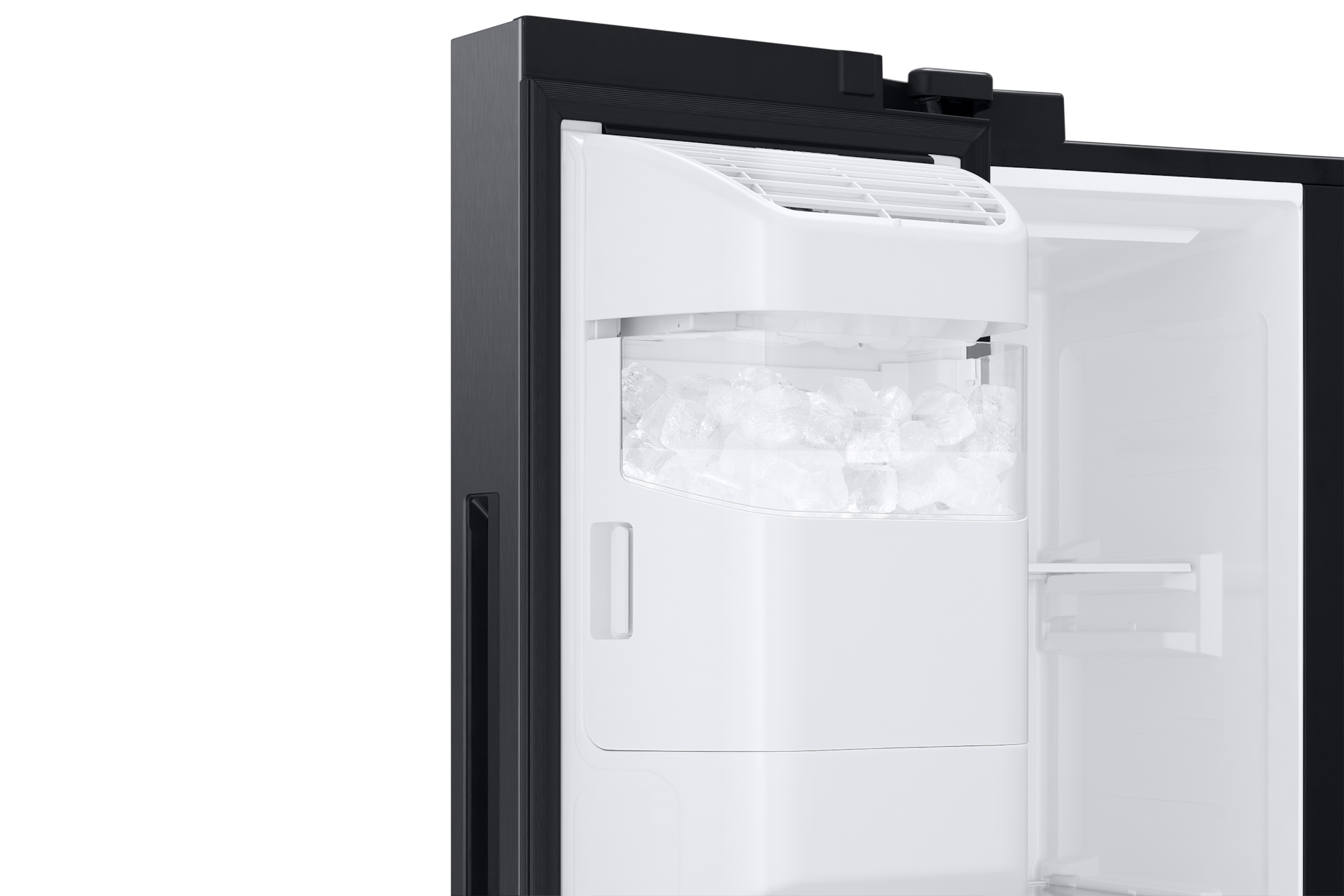 RS5300T SBS with Large Capacity,22 cu.ft Detail-Indoor-Ice-Maker Ebony Black 